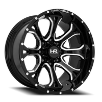 Hardrock Offroad Bloodshot Xposed H505 24x14" 8x165.1mm 125.2mm CB -76mm Gloss Black Milled