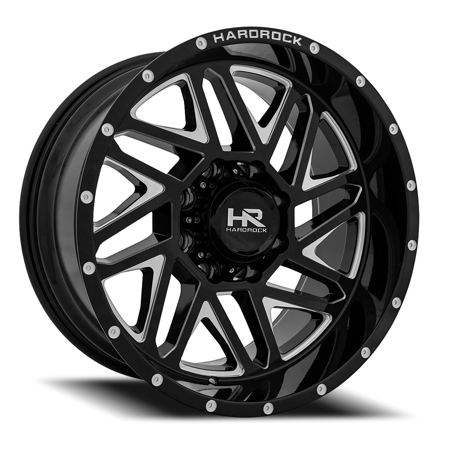 Hardrock Offroad Bones Xposed H501 20x10" 8x180mm 124.3mm CB -19mm Gloss Black Milled