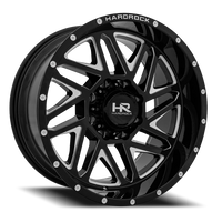 Hardrock Offroad Bones Xposed H501 20x10" 8x180mm 124.3mm CB -19mm Gloss Black Milled