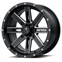 MSA Boxer 15x7" 4x156mm 132mm CB +10mm Gloss Black Milled