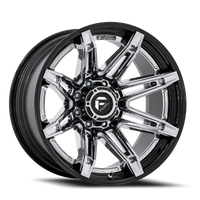 Fuel Brawl 20x10 -18 6x139.7mm 106.1mm Chrome Gloss Black Lip
