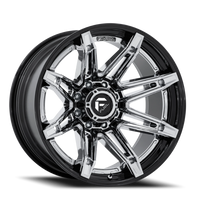 Fuel Brawl 22x10" 6x139.7mm 106.1mm CB -18mm Chrome Gloss Black Lip