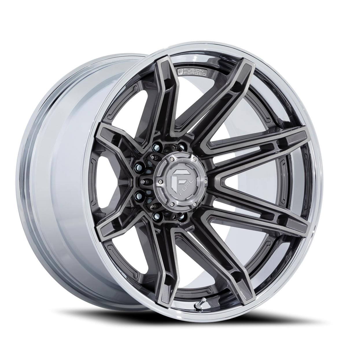 Fuel Brawl 22x12 -44 6x135mm 87.1mm Platinum Chrome Lip