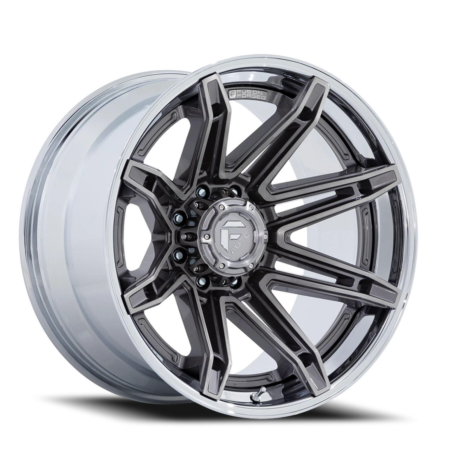 Fuel Brawl FC401AP 20x10 -18 8x165.1mm 125.1mm Platinum Chrome Lip