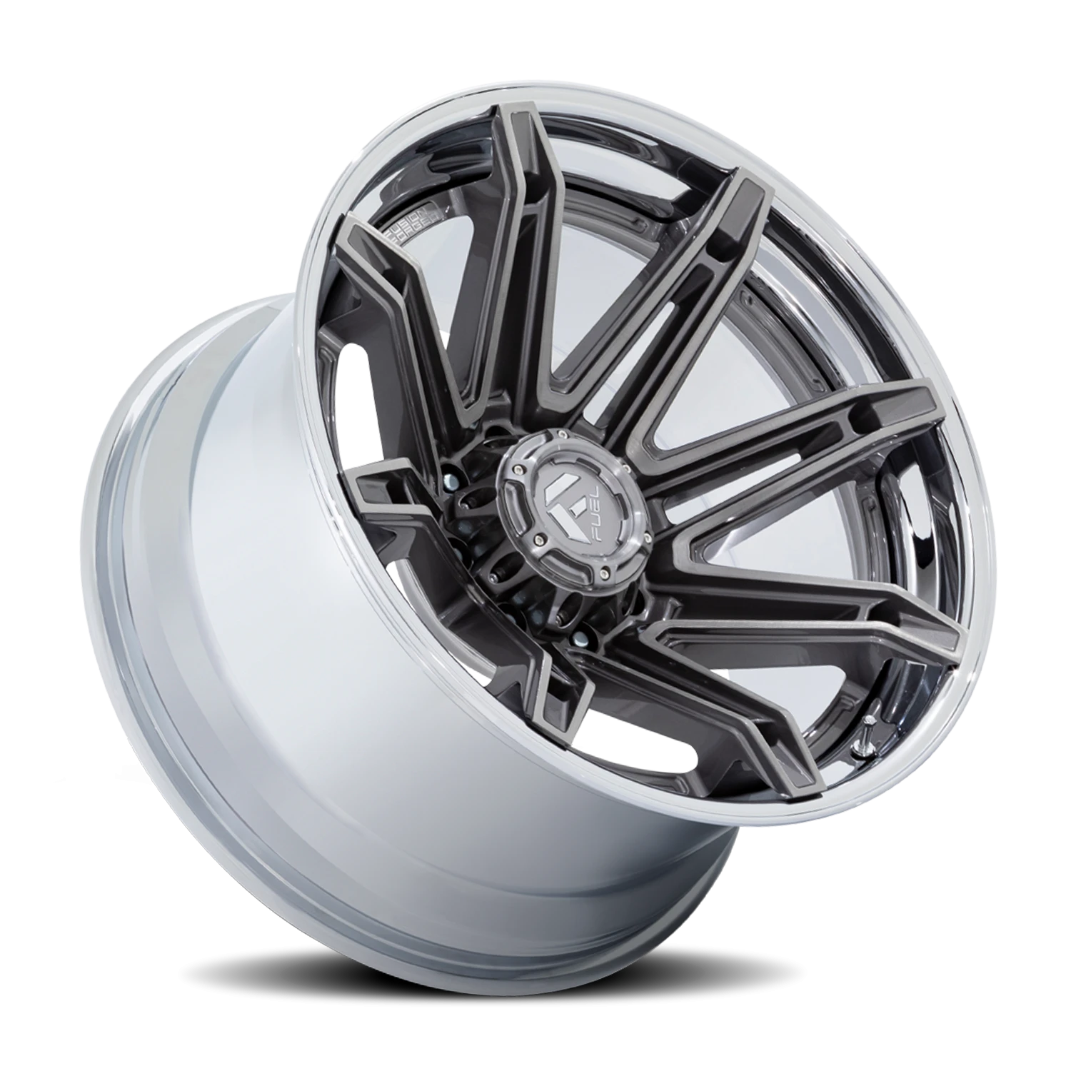 Fuel Brawl FC401AP 22x12 -44 8x165.1mm 125.1mm Platinum Chrome Lip