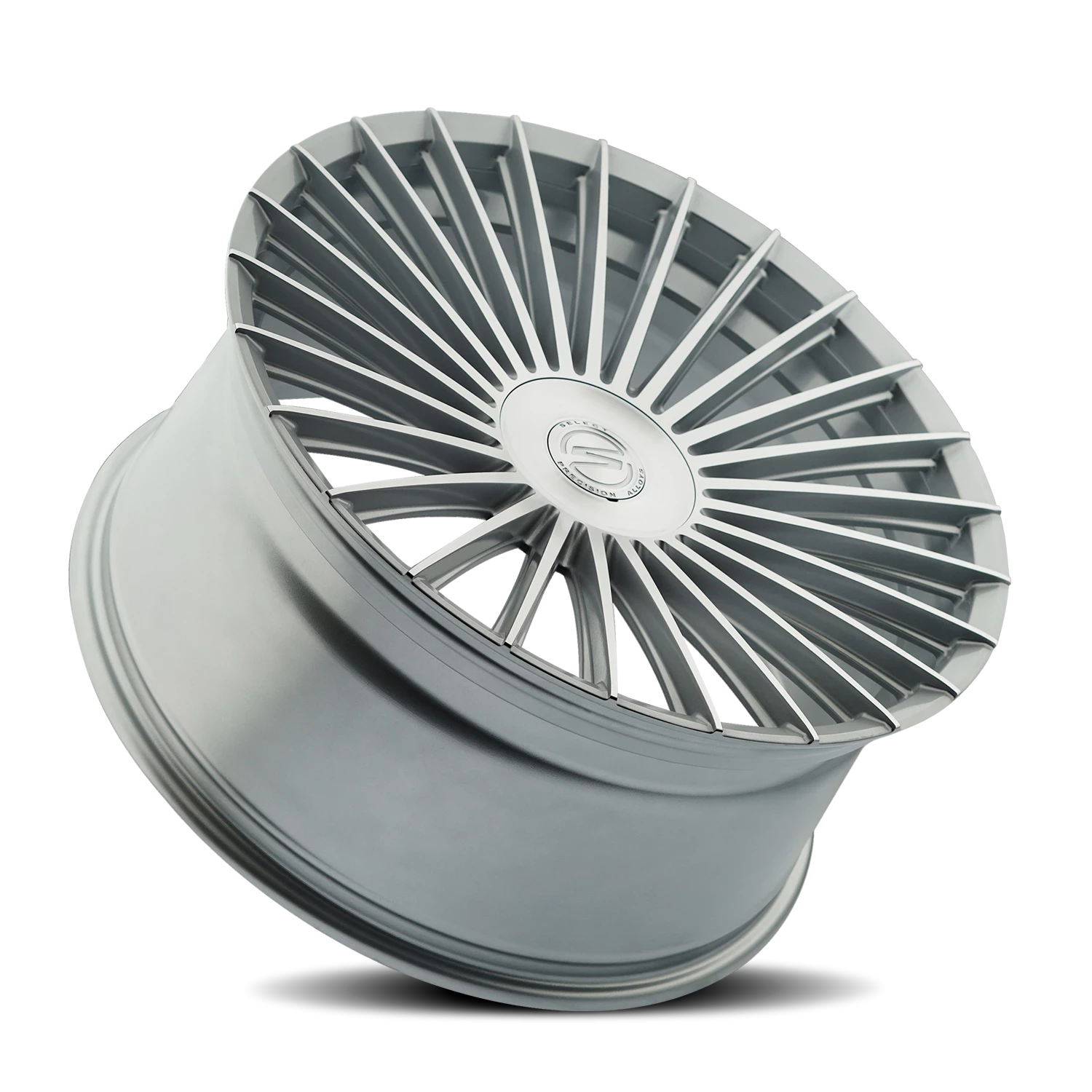 Select Precision Alloys Bristol 22x10.5" 5x112mm 74.09mm CB +38mm Gloss Silver Machined