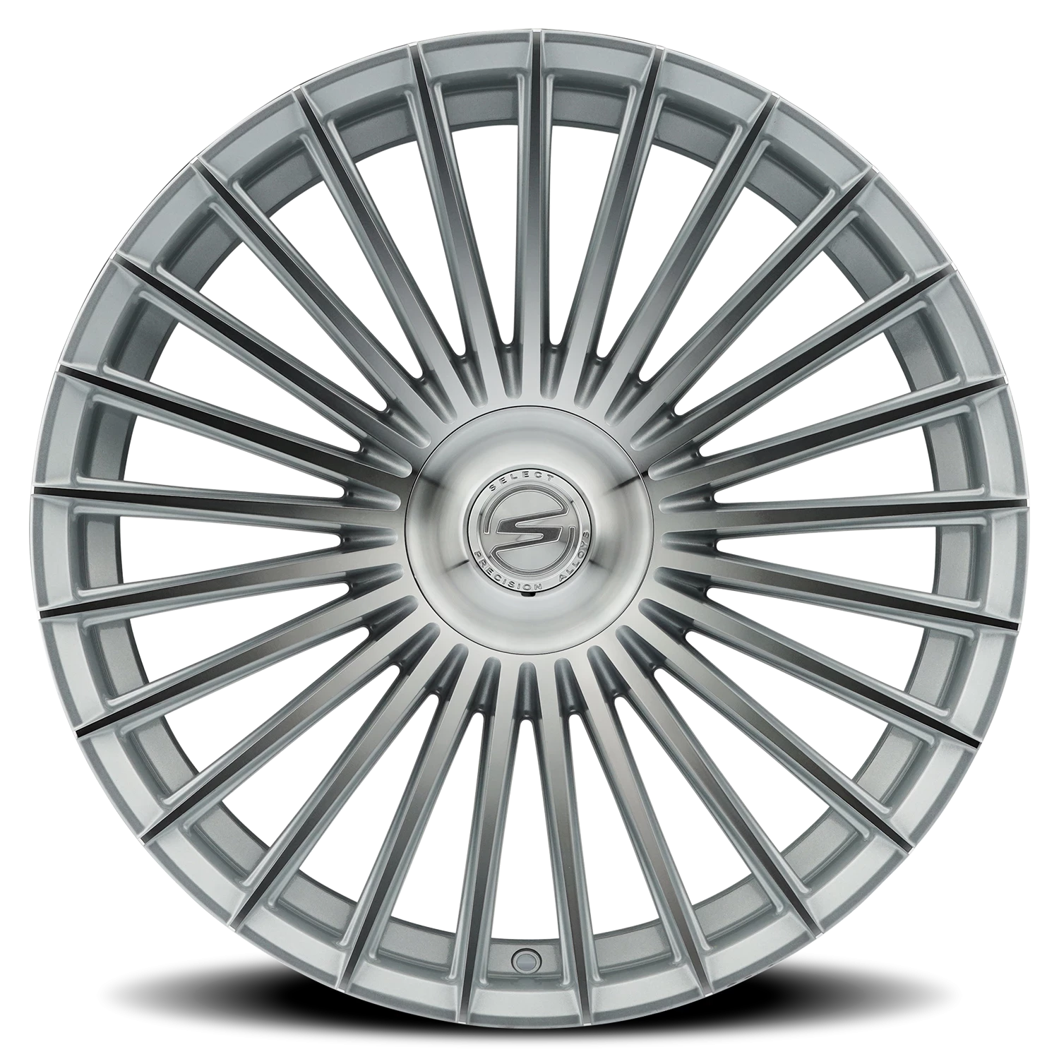 Select Precision Alloys Bristol 22x9" 5x112mm 72.54mm CB +20mm Gloss Silver Machined