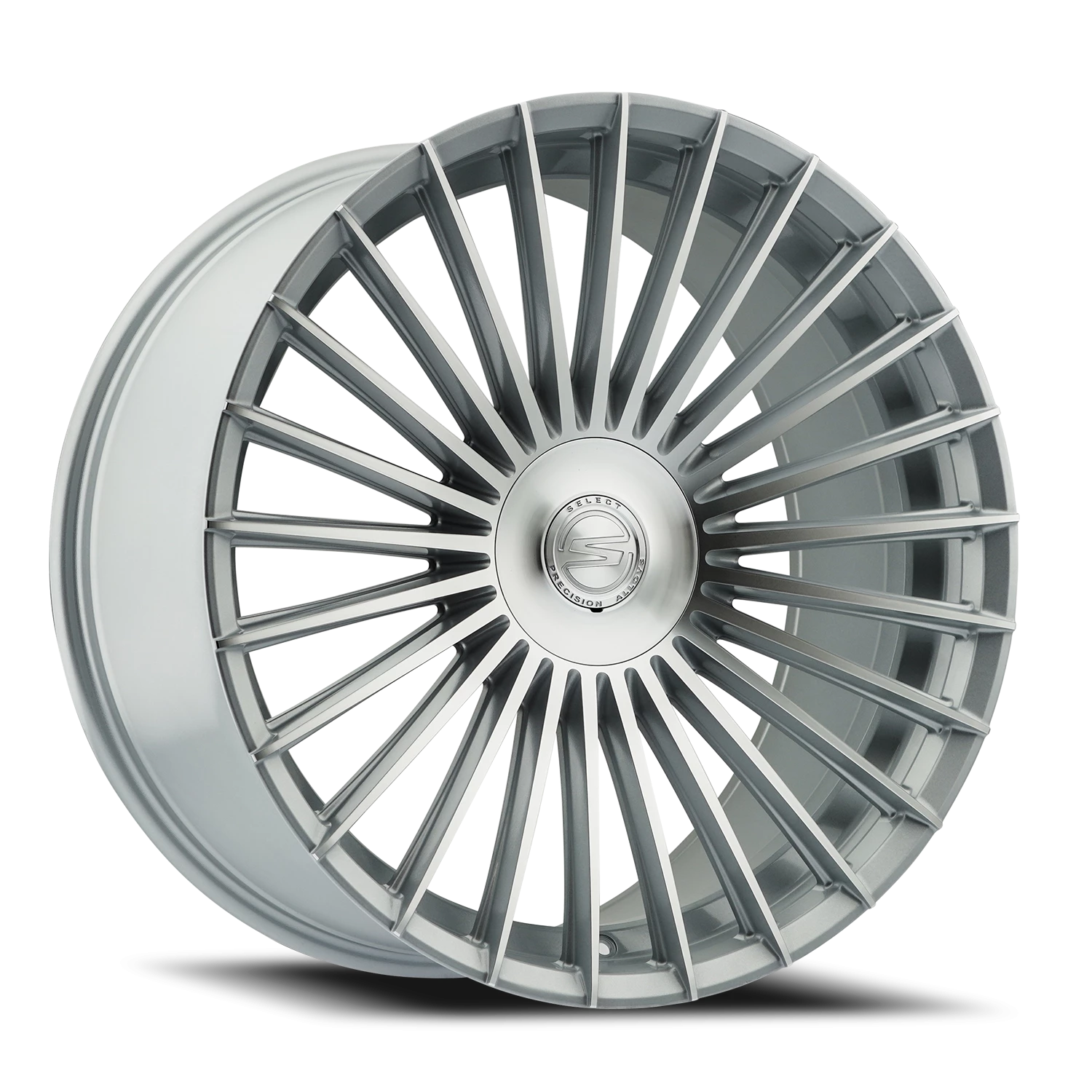 Select Precision Alloys Bristol 24x10" 6x139.7mm 106.1mm CB +19mm Gloss Silver Machined