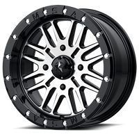 MSA Brute Beadlock 15x7" 4x137mm 112mm CB +10mm Gloss Black Machined