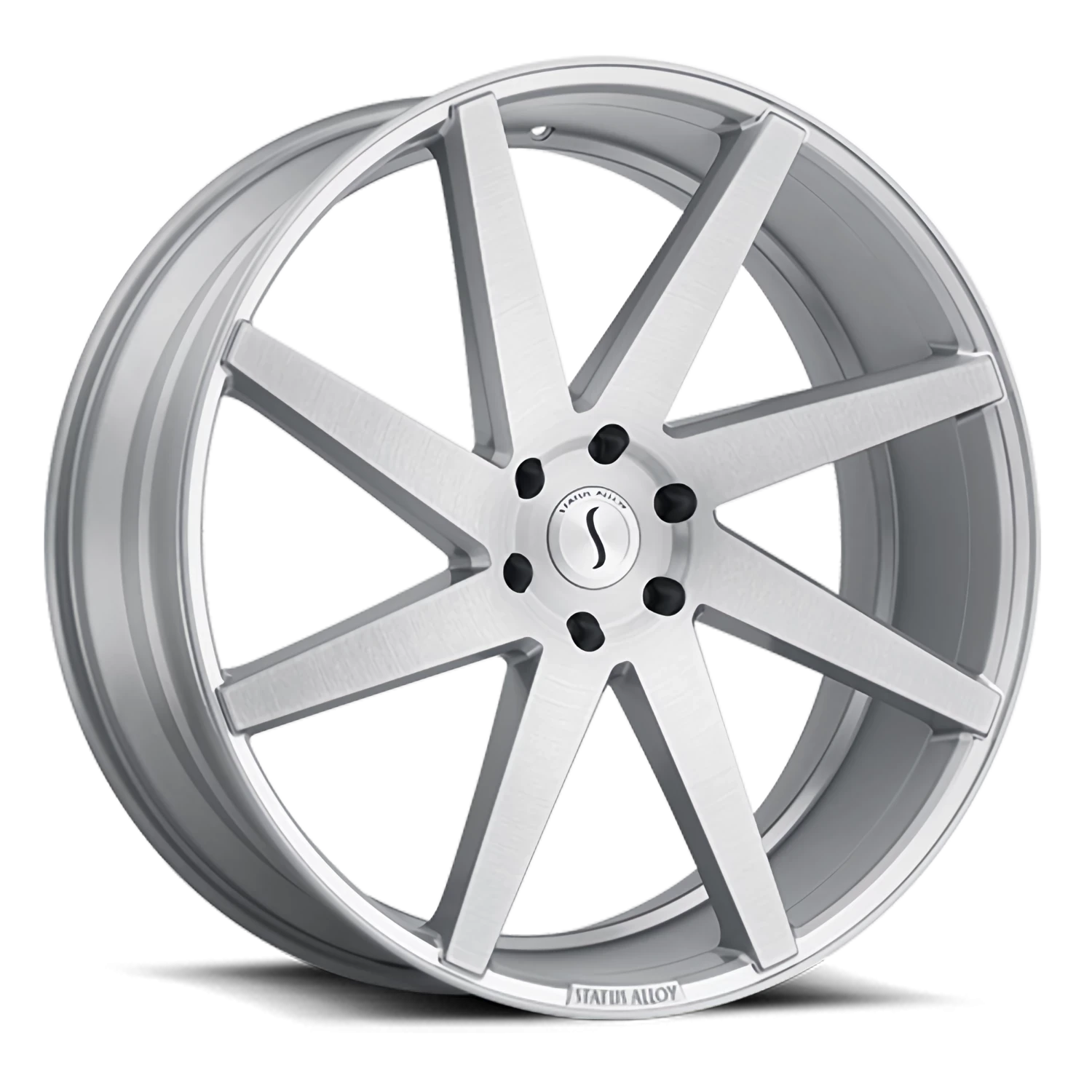 Status Brute 22x9.5" 5x112mm 66.6mm CB +35mm Silver Brushed Machined Face