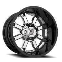 XD Series Buck 25 20x9" 8x180mm 124.2mm CB 0mm PVD Gloss Black Lip