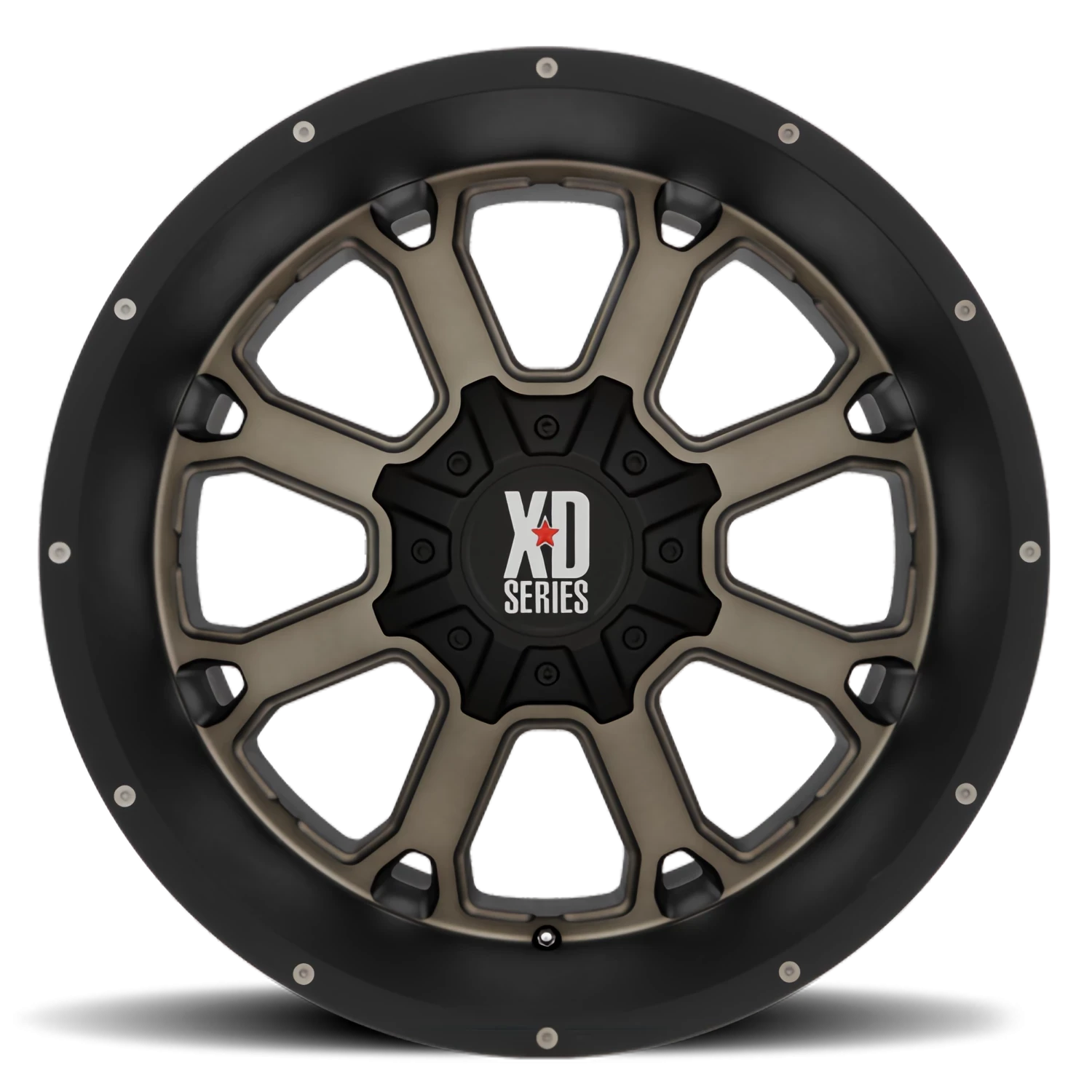 XD Series Buck 25 20x10" 8x165.1mm 125.5mm CB -24mm Matte Black Dark Tint