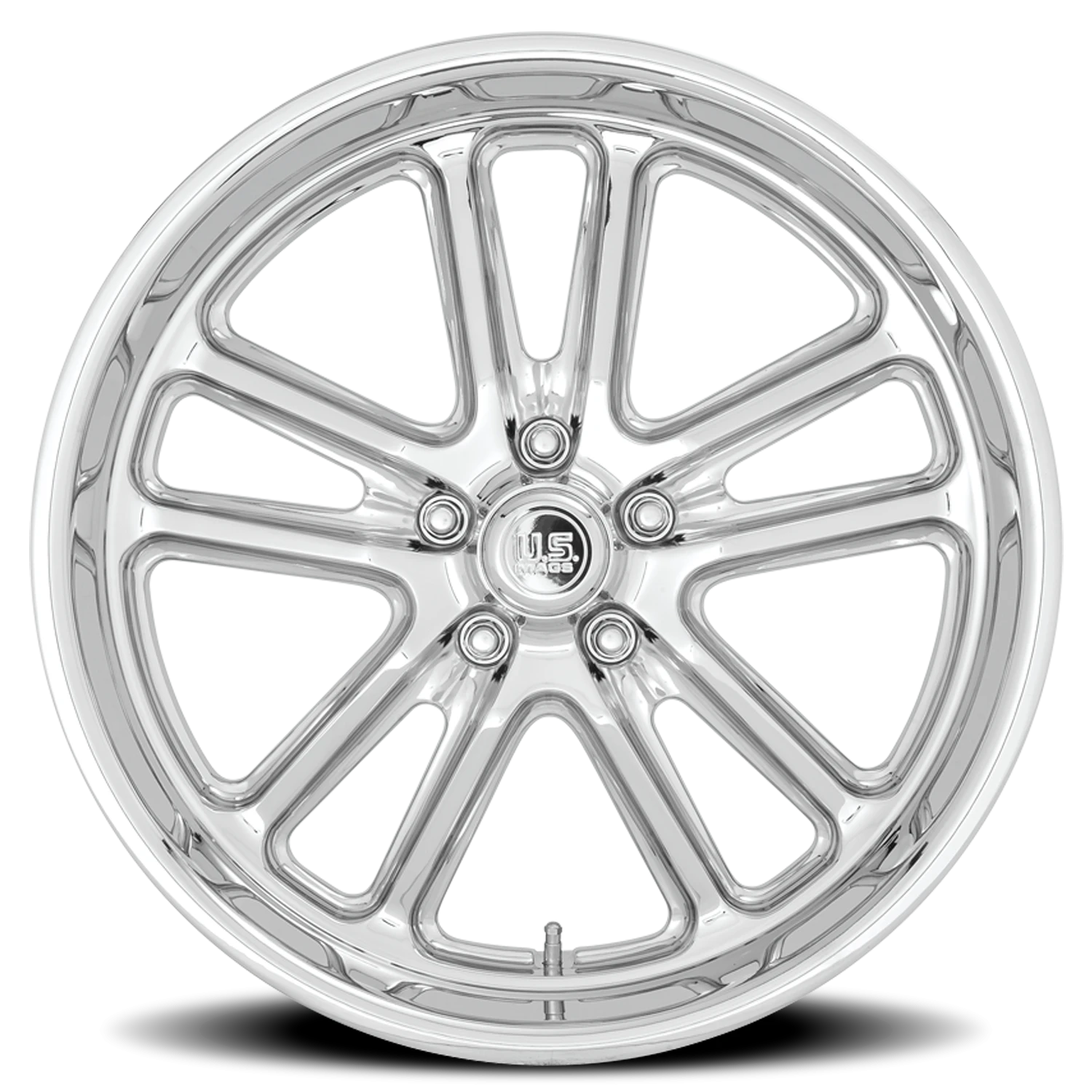 US Mags Bullet 24x10" 5x120.65mm 72.7mm CB +5mm Chrome
