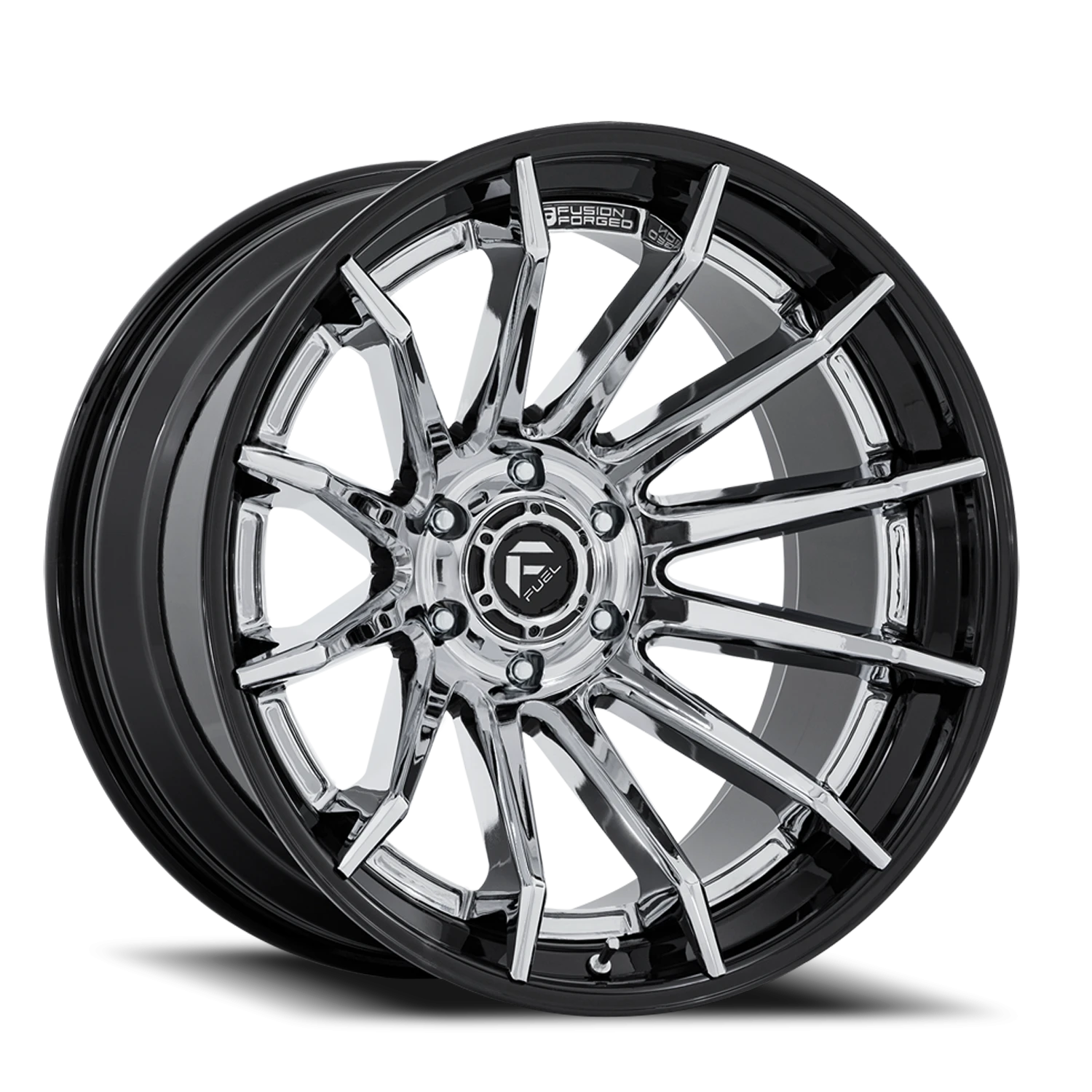 Fuel Burn 24x12" 5x127mm 71.5mm CB -44mm Chrome Gloss Black Lip