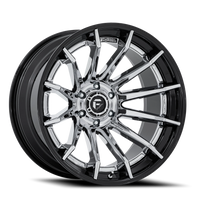 Fuel Burn 20x9 +1 6x139.7mm 106.1mm Chrome Gloss Black Lip