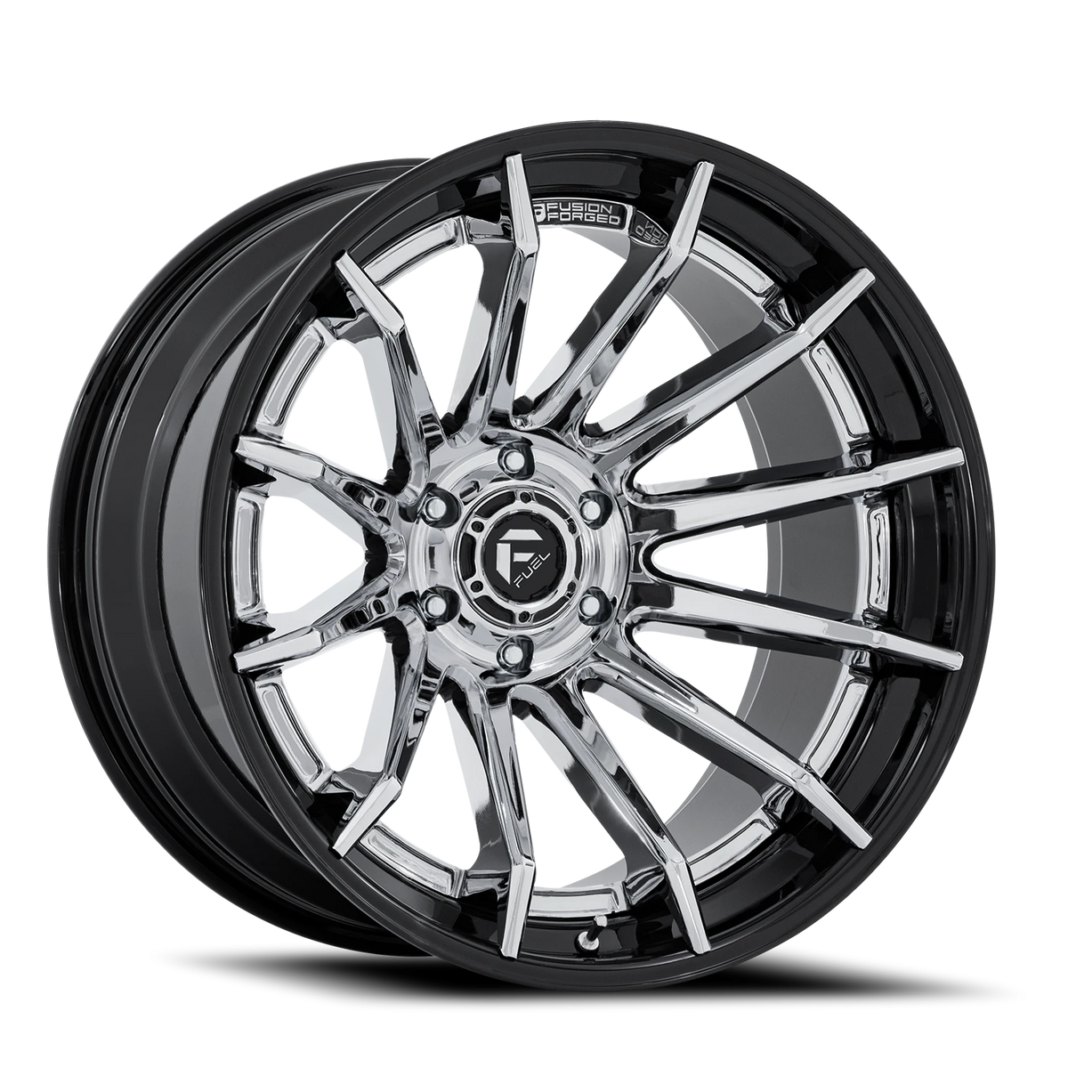 Fuel Burn 24x12 -44 6x135mm 87.1mm Chrome Gloss Black Lip