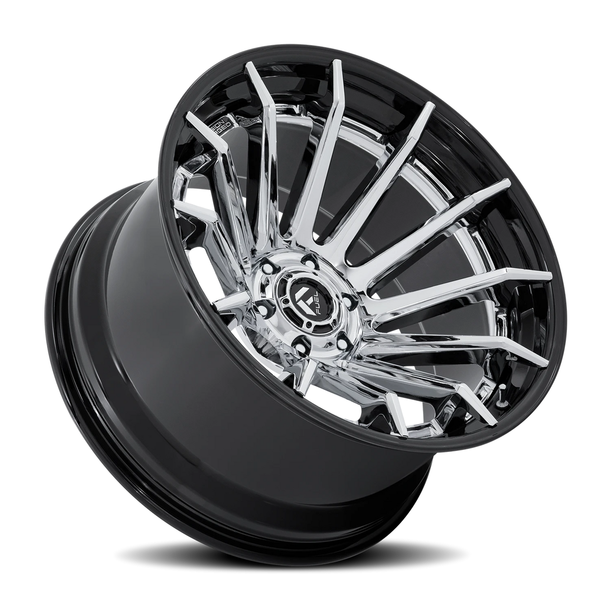 Fuel Burn 20x9 +1 6x139.7mm 106.1mm Chrome Gloss Black Lip