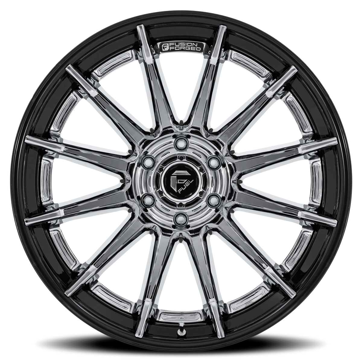 Fuel Burn 20x9 +1 6x139.7mm 106.1mm Chrome Gloss Black Lip