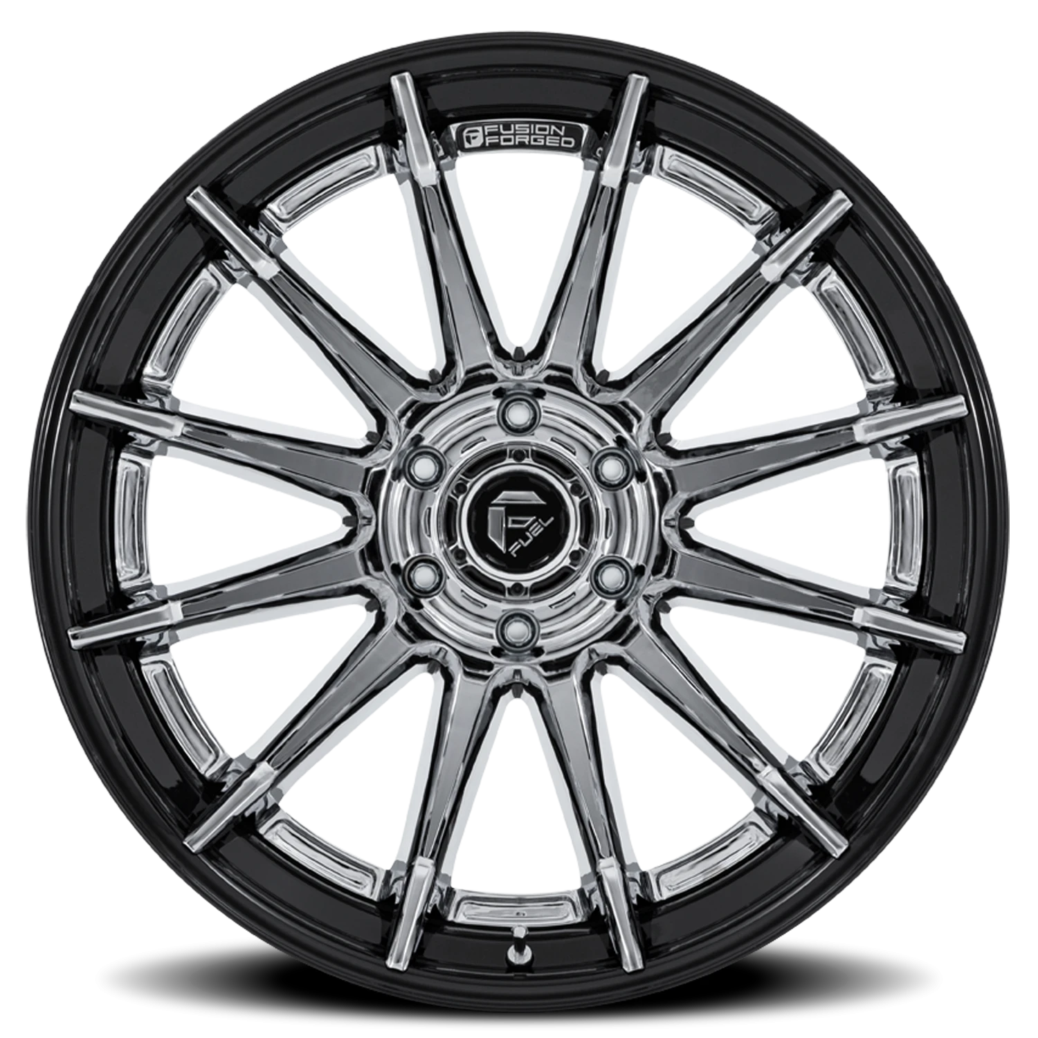 Fuel Burn 20x10" 6x135mm 87.1mm CB -18mm Chrome Gloss Black Lip