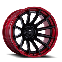 Fuel Burn 20x10" 5x127mm 71.5mm CB -18mm Matte Black Candy Red Lip