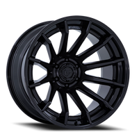 Fuel Burn 20x9" 6x139.7mm 106.1mm CB +1mm Matte Black Gloss Black Lip