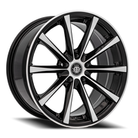 Curva Concepts C10N 18x9.5" 5x114.3mm 73.1mm CB +35mm Gloss Black Machined Face