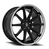 Curva Concepts C24 20x10.5" 5x114.3mm 73.1mm CB +35mm Gloss Black Stainless Steel Chrome Lip