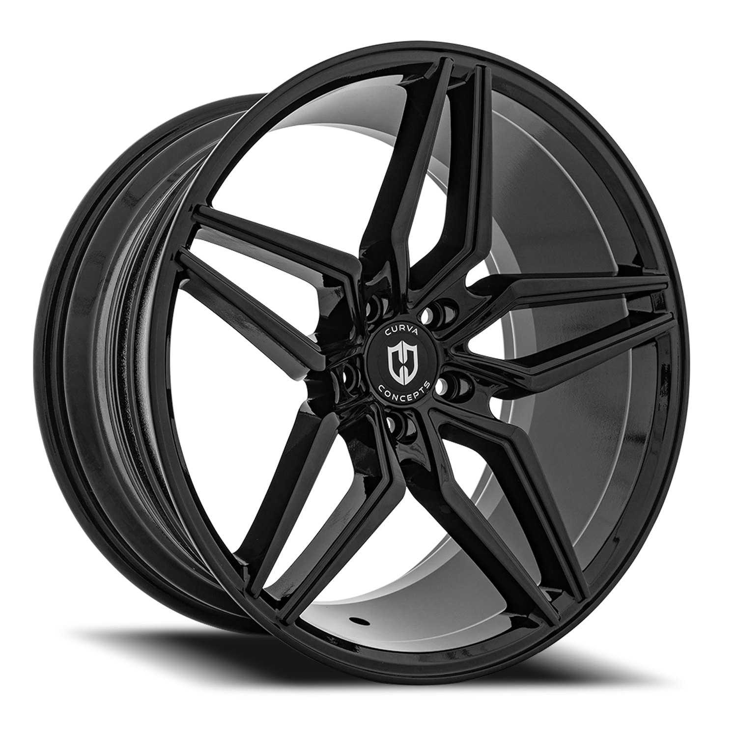 Curva Concepts C25 20x10" 5x114.3mm 73.1mm CB +40mm Gloss Black