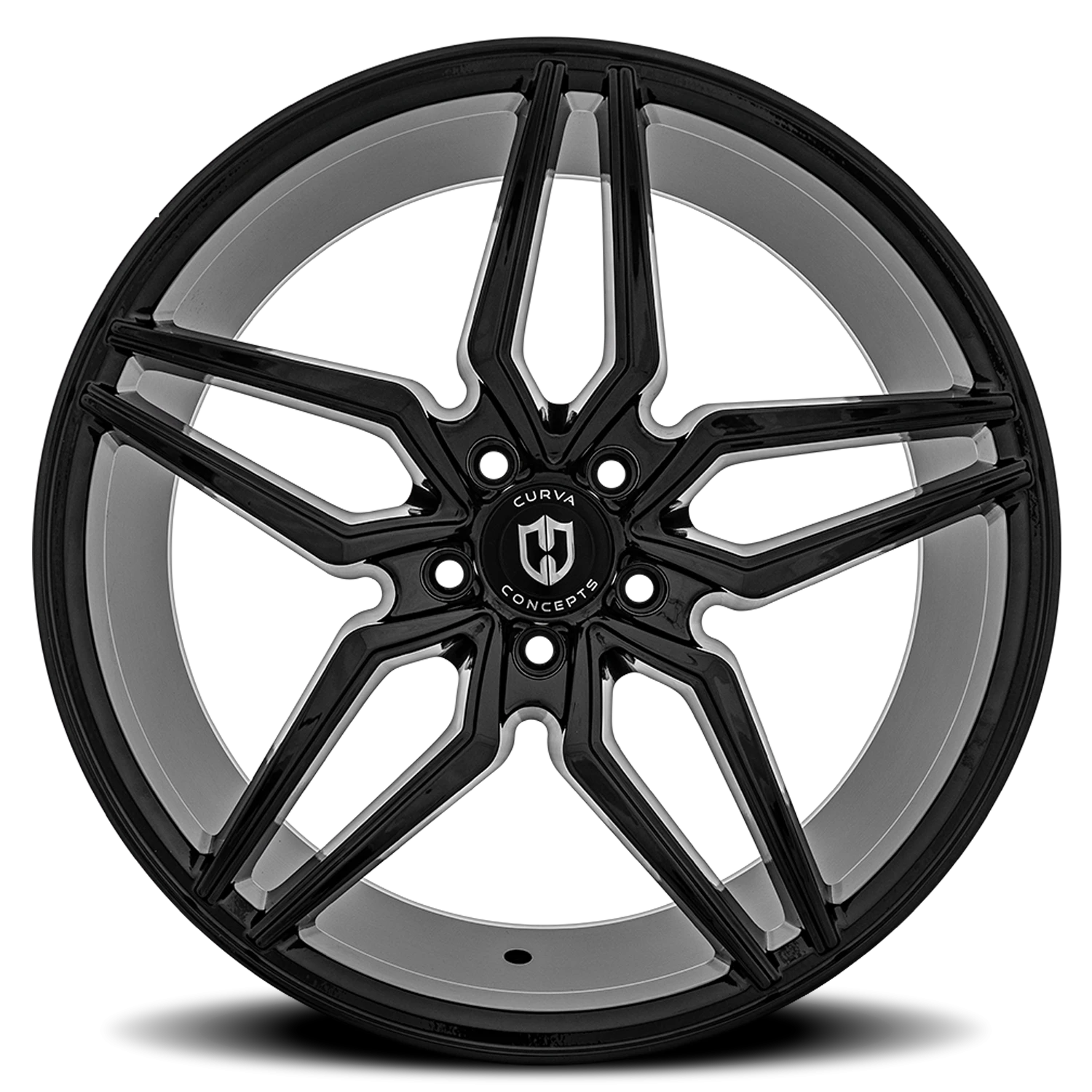 Curva Concepts C25 20x8.5" 5x114.3mm 73.1mm CB +35mm Gloss Black