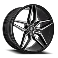 Curva Concepts C25 20x10" 5x120mm 73.1mm CB +40mm Gloss Black Machined Face
