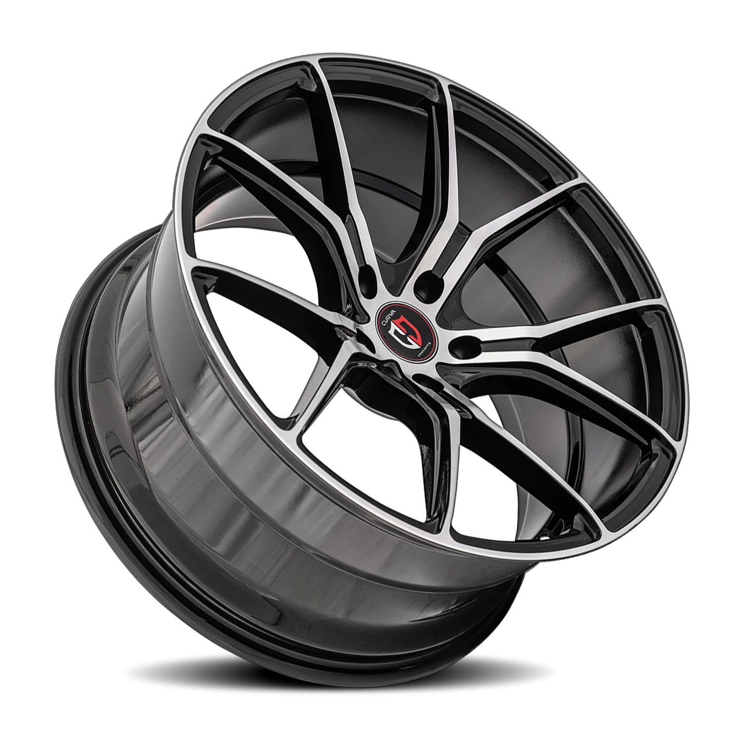 Curva Concepts C42 20x10" 5x114.3mm 73.1mm CB +35mm Black Machined Face