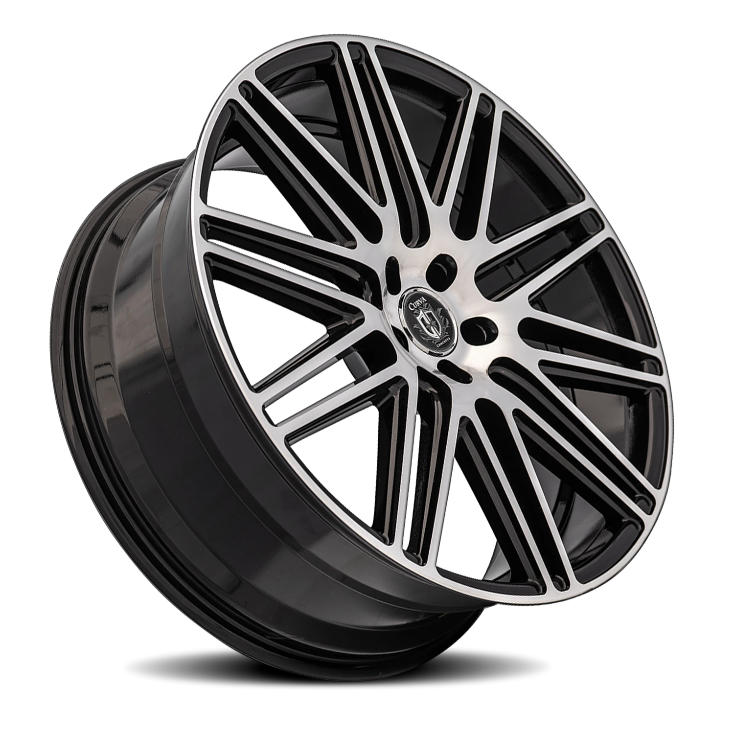 Curva Concepts C50 22x10.5" 5x108mm 73.1mm CB +40mm Gloss Black Machined Face