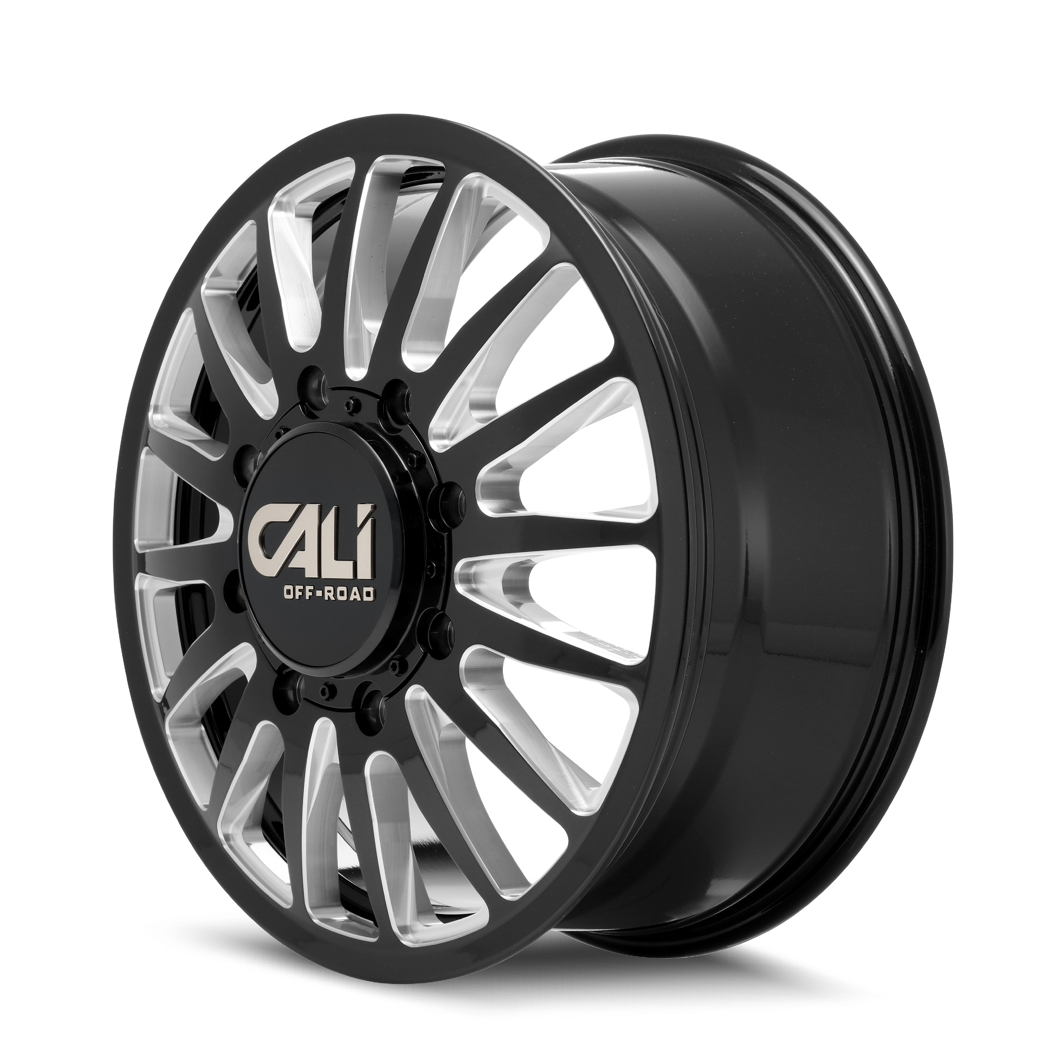Cali OffxRoad Summit Dually Rear Lifted 9110 Gloss Black Milled 20x8.25 8x165.1 x232mm 121.3mm