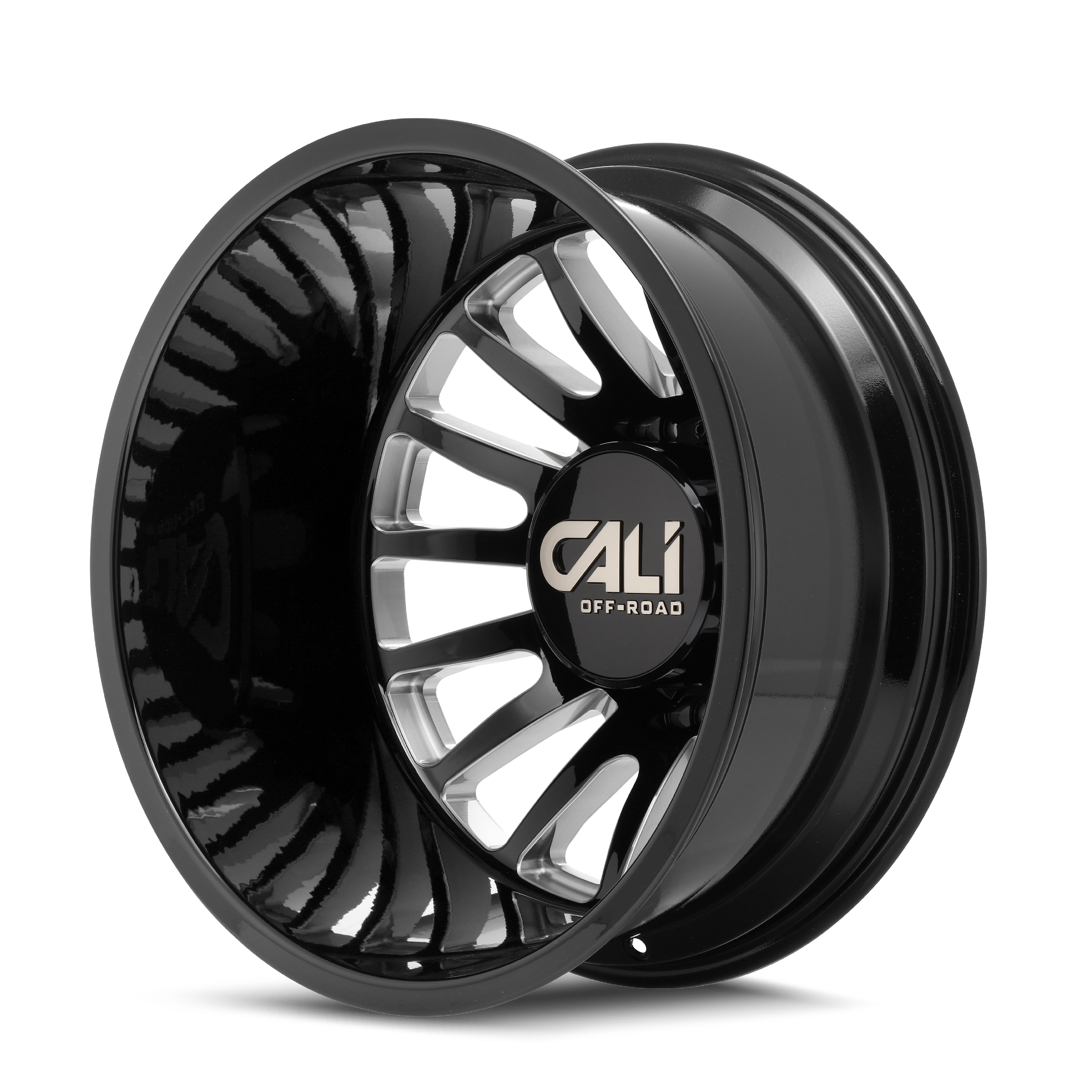 Cali OffxRoad Summit Dually Rear Lifted 9110 Gloss Black Milled 20x8.25 8x165.1 x232mm 121.3mm