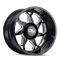 Cali OffxRoad Sevenfold 9111 Gloss Black Milled 20x12 6x135 x51mm 87.1mm