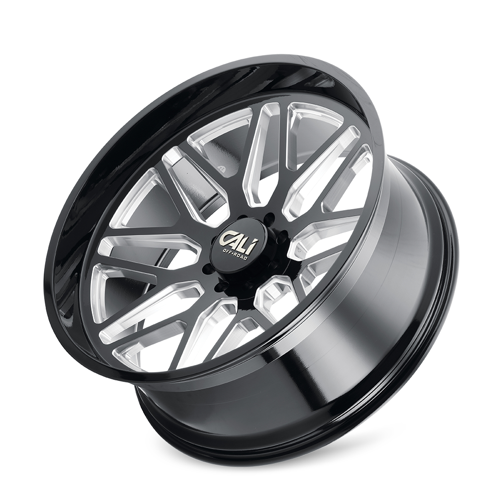 Cali OffxRoad Invader 9115 Gloss Black Milled 26x14 6x139.7 x76mm 106.1mm