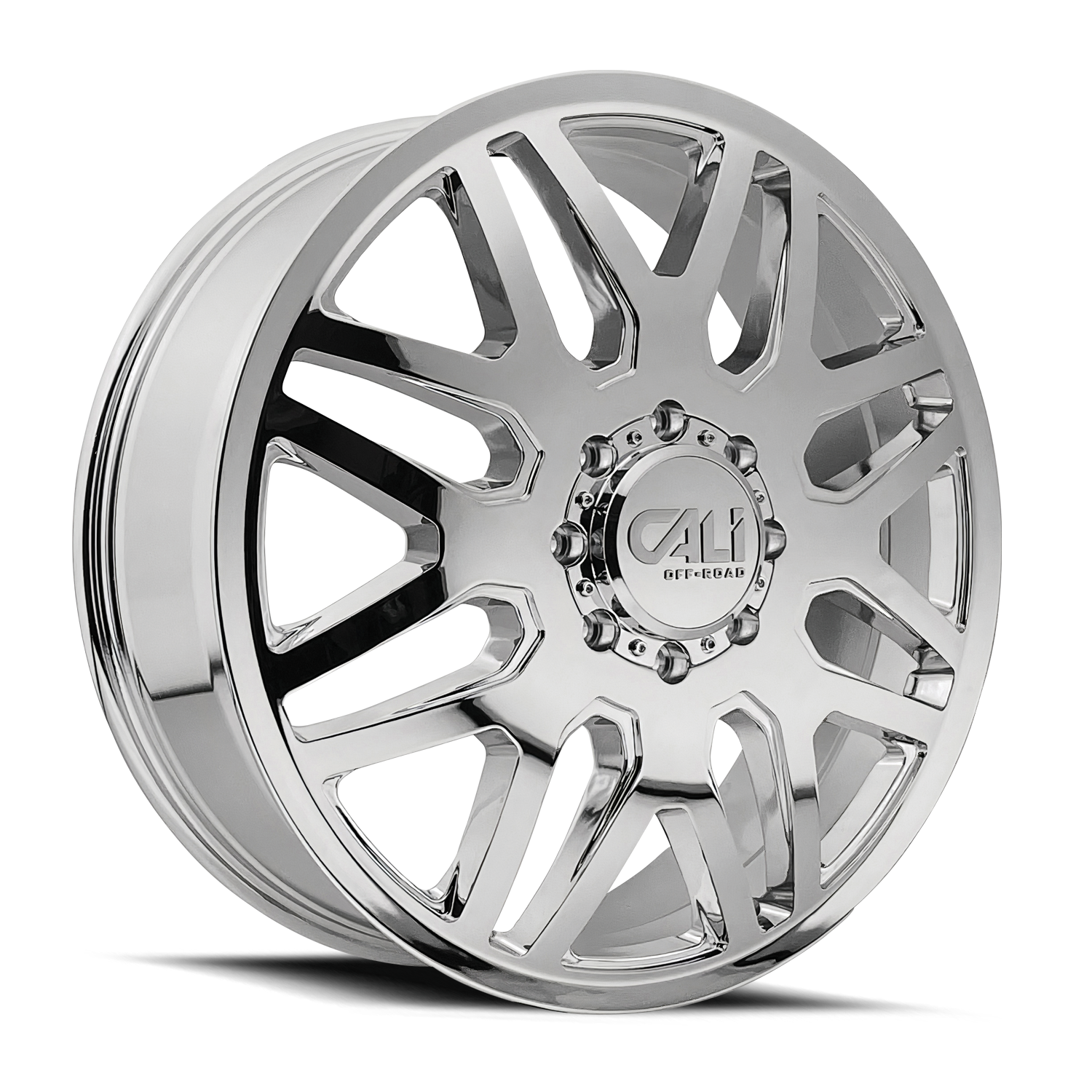 Cali OffxRoadxOffroad Invader Dually 9115D Chrome 24x8.25 8x200 x232mm 142mm