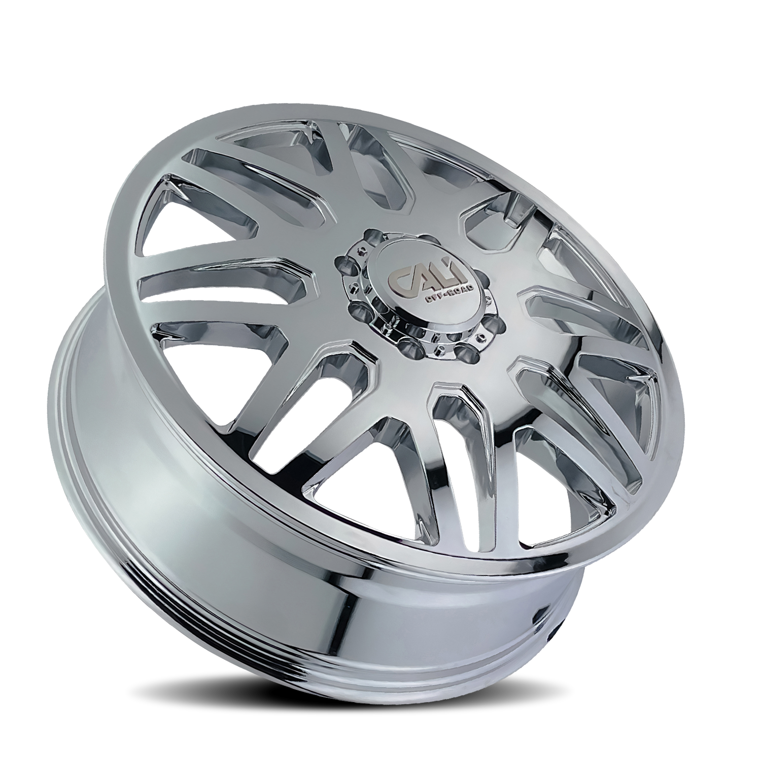 Cali OffxRoadxOffroad Invader Dually 9115D Chrome 24x8.25 8x200 x232mm 142mm