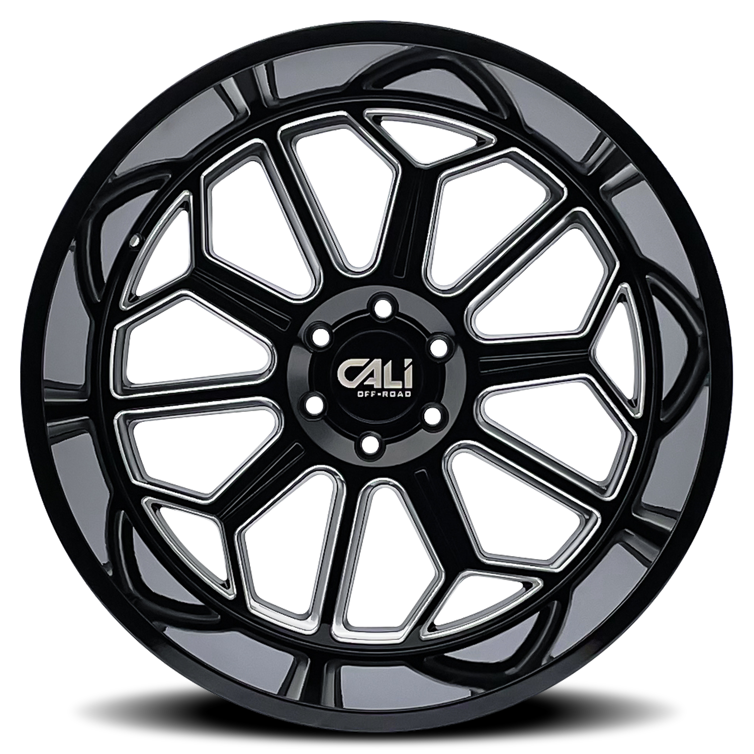Cali OffxRoad Auburn 9117 Gloss Black Milled 24x14 6x139.7 x76mm 106mm
