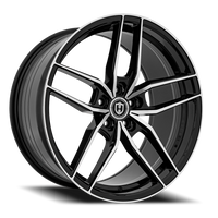 Curva Concepts CFF25 20x10" 5x114.3mm 73.1mm CB +40mm Gloss Black Machined Face
