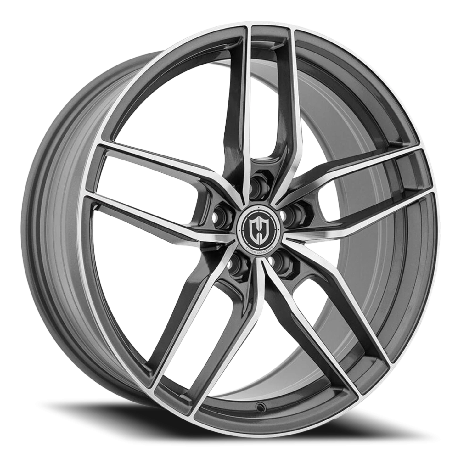 Curva Concepts CFF25 20x10" 5x114.3mm 73.1mm CB +40mm Gunmetal Machined Face
