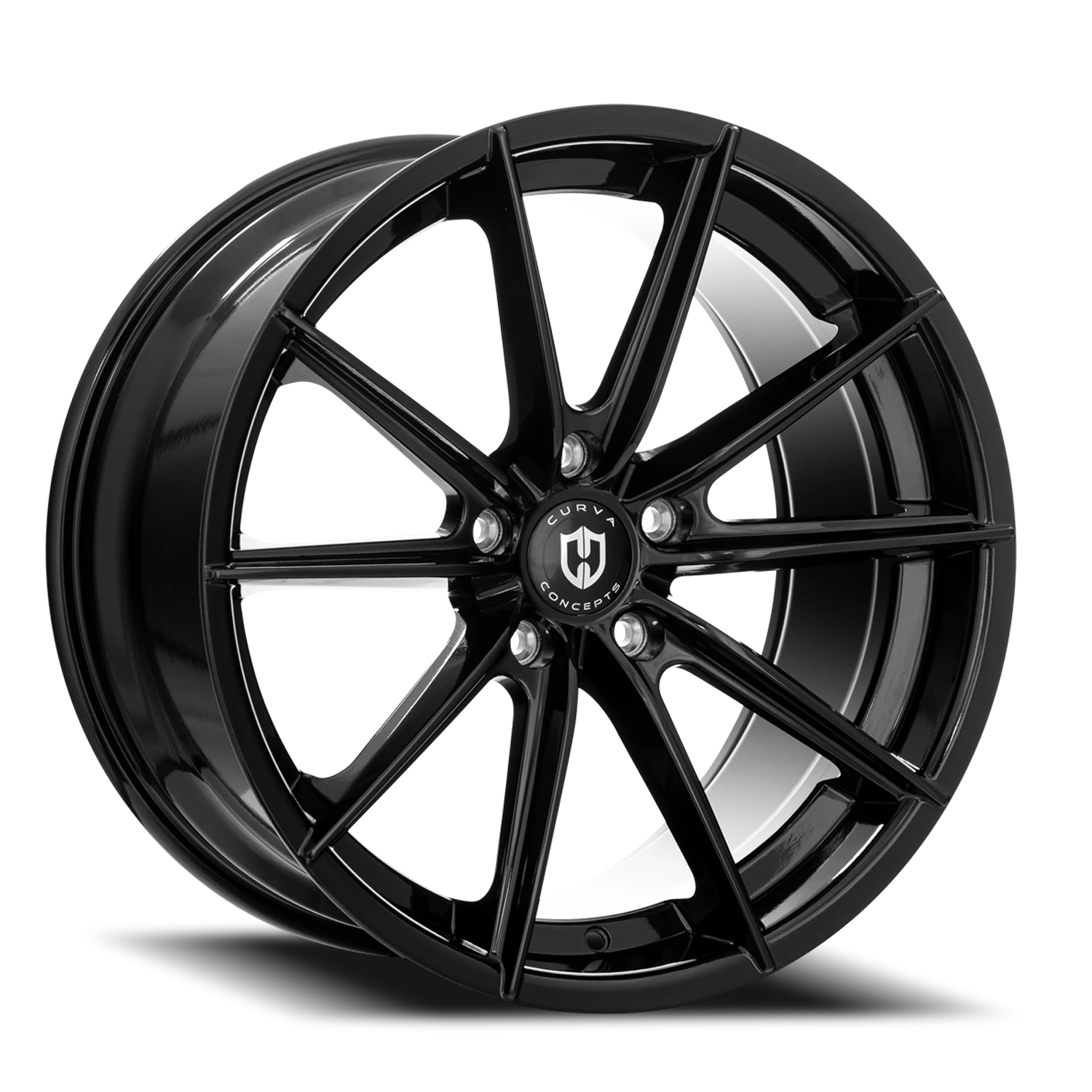 Curva Concepts CFF46 20x10.5" 5x115mm 71.5mm CB +25mm Gloss Black