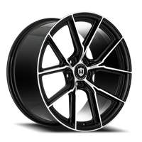 Curva Concepts CFF70 20x10" 5x114.3mm 73.1mm CB +40mm Gloss Black Machined Face