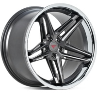 Ferrada Wheels CM1 Matte Graphite / Chrome Lip 22x9 5x130 ET42 71.6 Mid Concavity