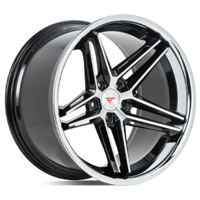 Ferrada Wheels CM1 Machine Black / Chrome Lip 19x8.5 5x112 ET42 66.56 Slight Concavity