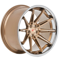 Ferrada Wheels CM2 Brushed Cobre / Chrome Lip 22x9 5x130 ET42 71.6 Mid Concavity