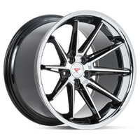 Ferrada Wheels CM2 Machine Black / Chrome Lip 22x10.5 5x112 ET28 66.56 Deep Concavity