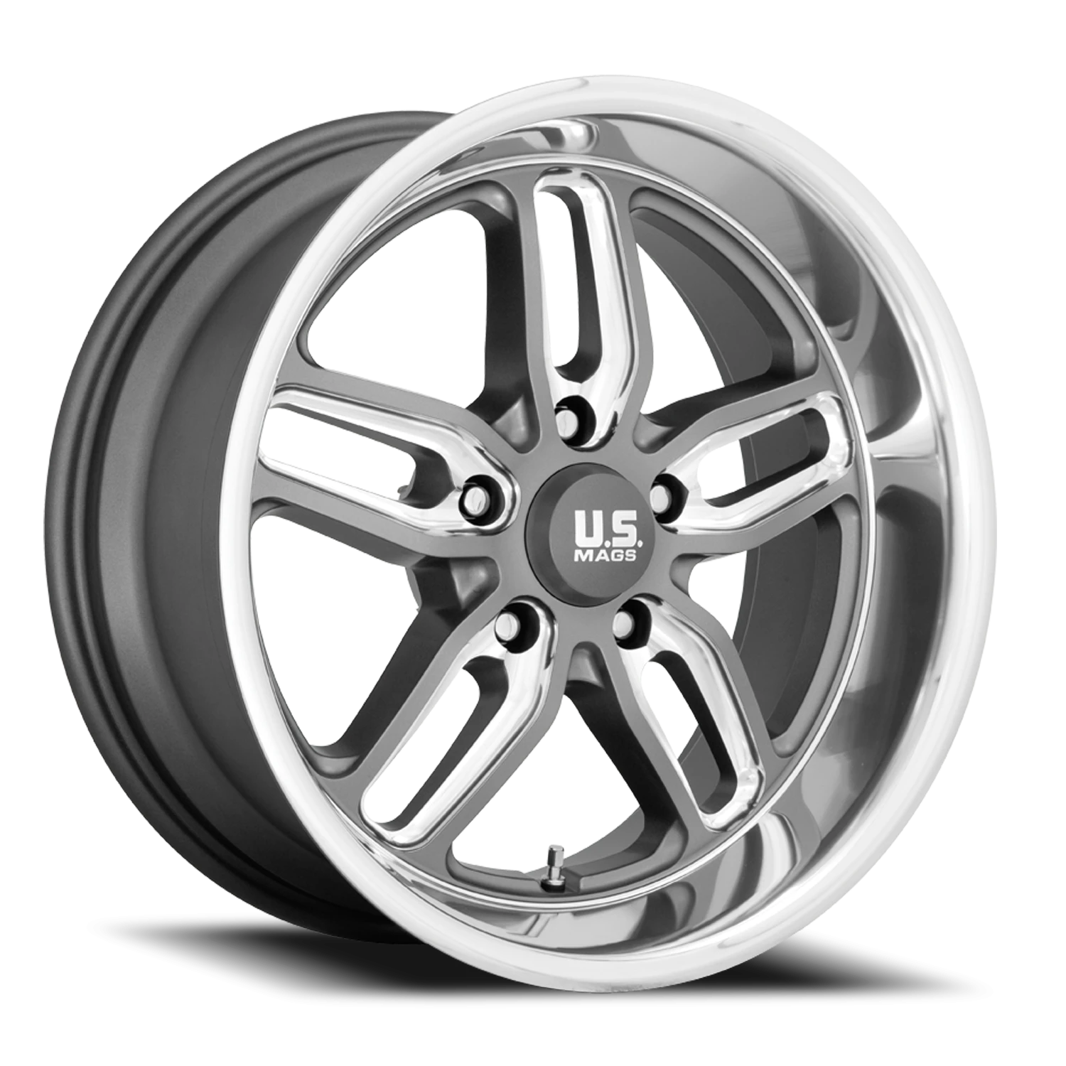 US Mags CTEN 20x8.5" 5x127mm 78.1mm CB +7mm Matte Gunmetal Milled