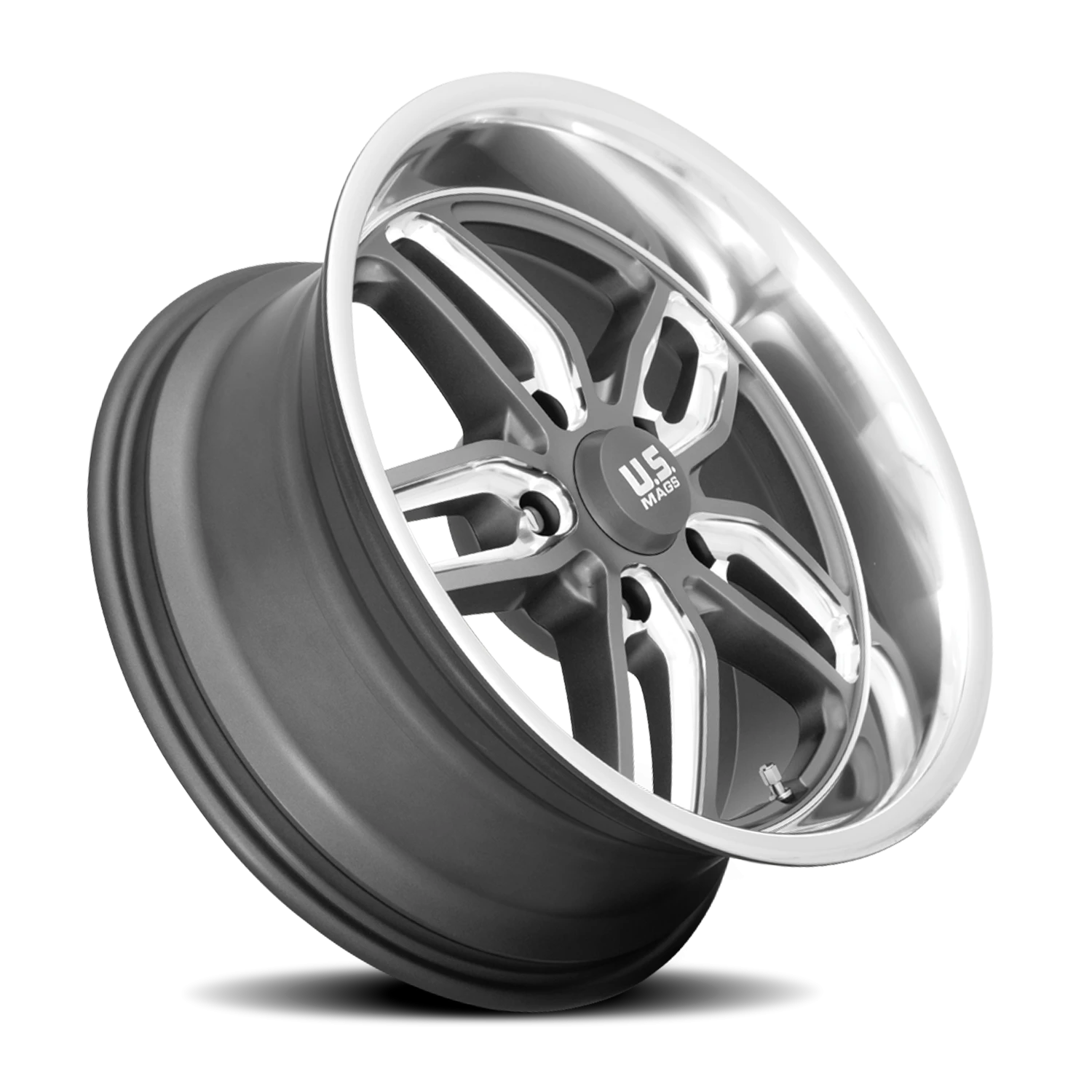 US Mags CTEN 20x8.5" 5x127mm 78.1mm CB +7mm Matte Gunmetal Milled