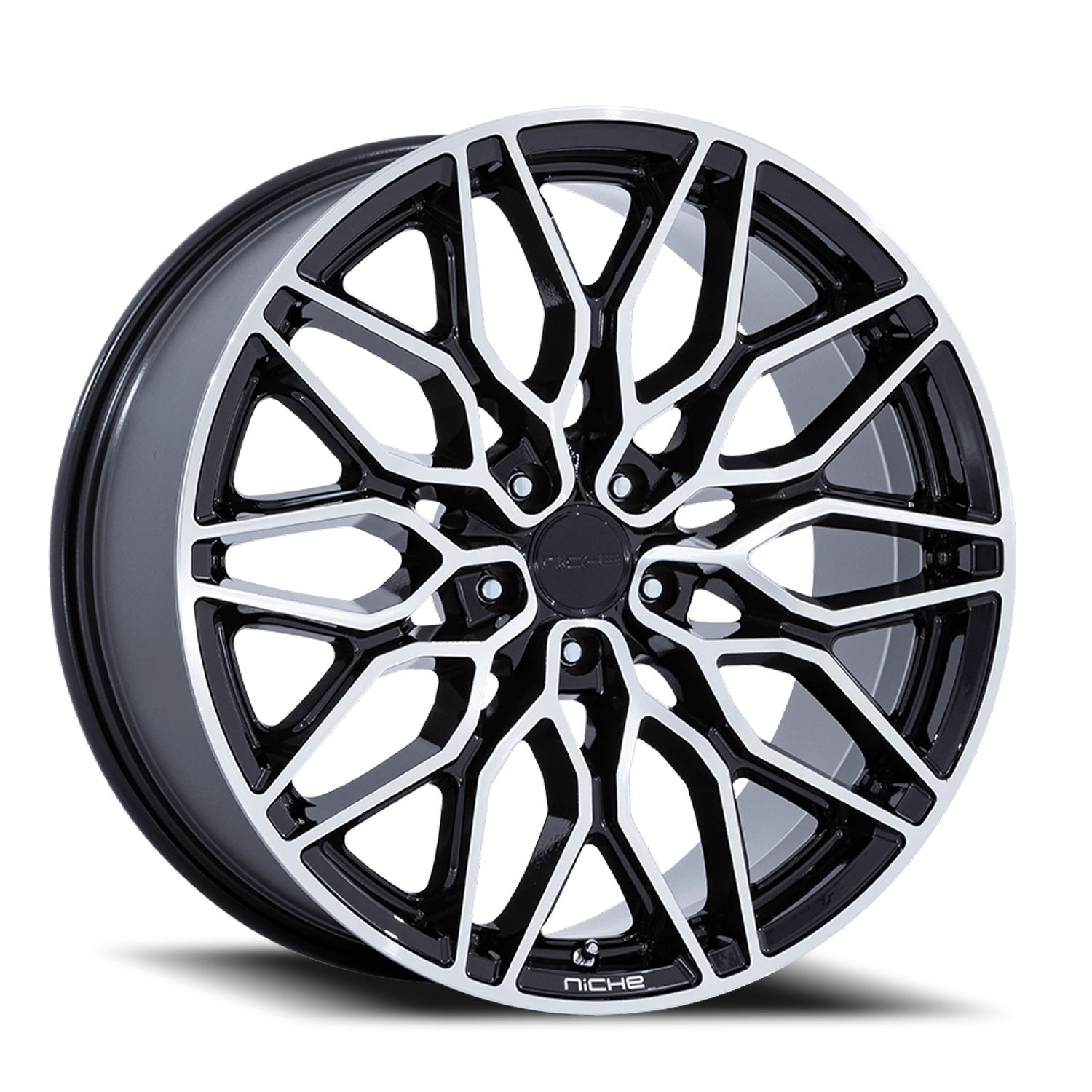 Niche Calabria 5 22x9" 5x112mm 66.56mm CB +20mm Gloss Black Machined